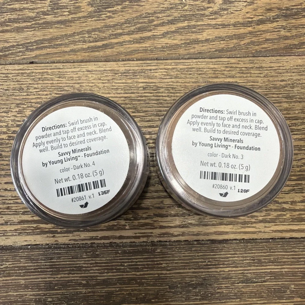 Savvy Minerals Loose Foundation Dark No. 3 & 4 Young Living Made In USA